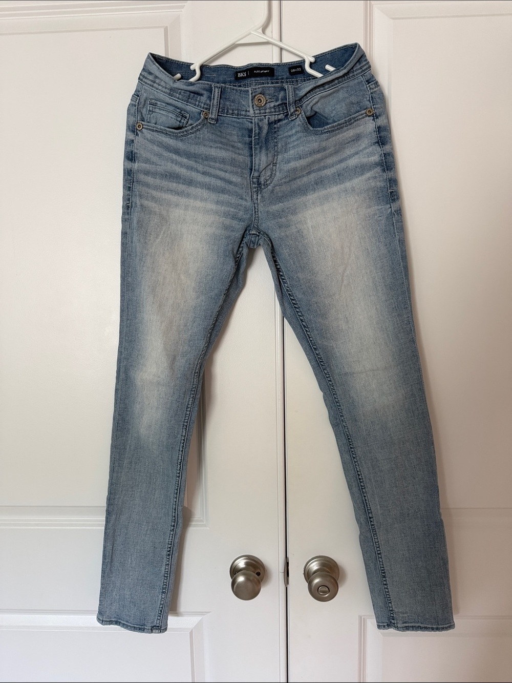 Buckle Men’s Light Blue Skinny Jeans - Stretch Slim Fit